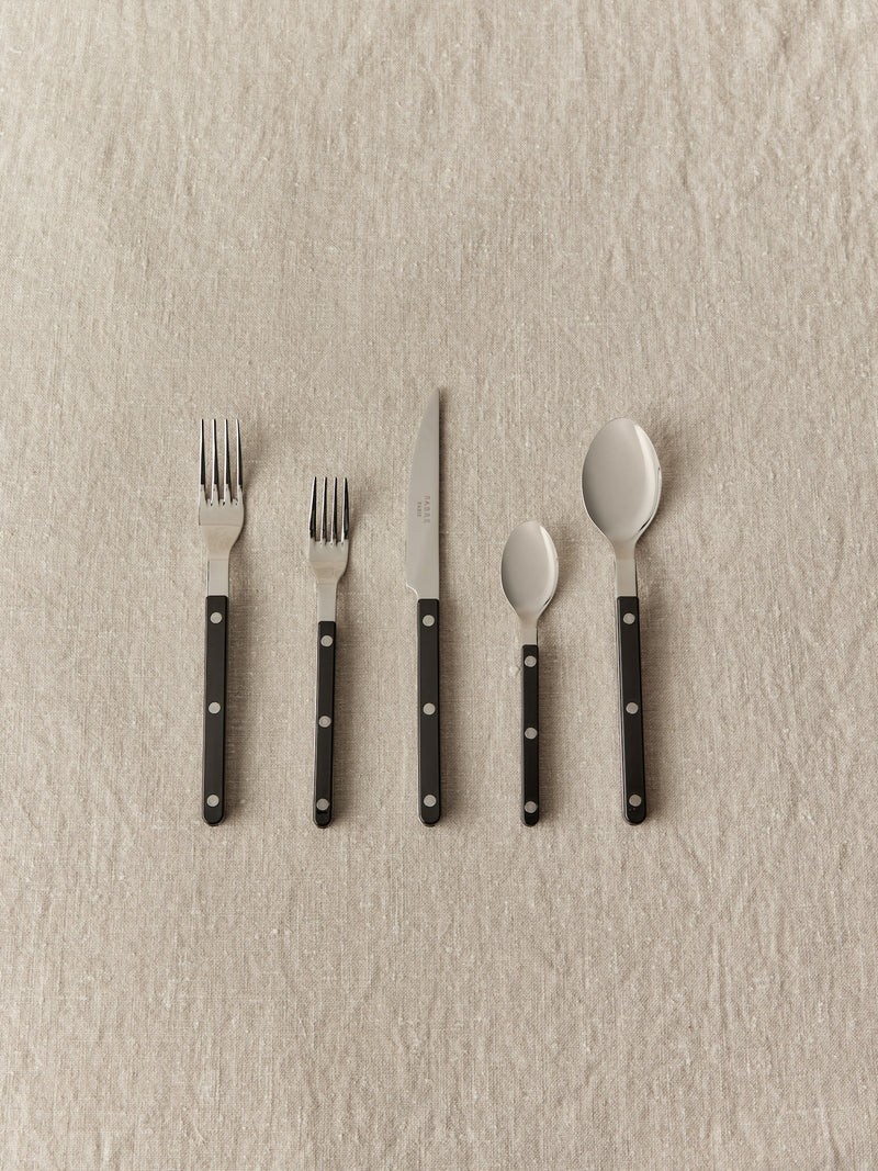 Bistrot Solid Black 5 Piece Place Setting
