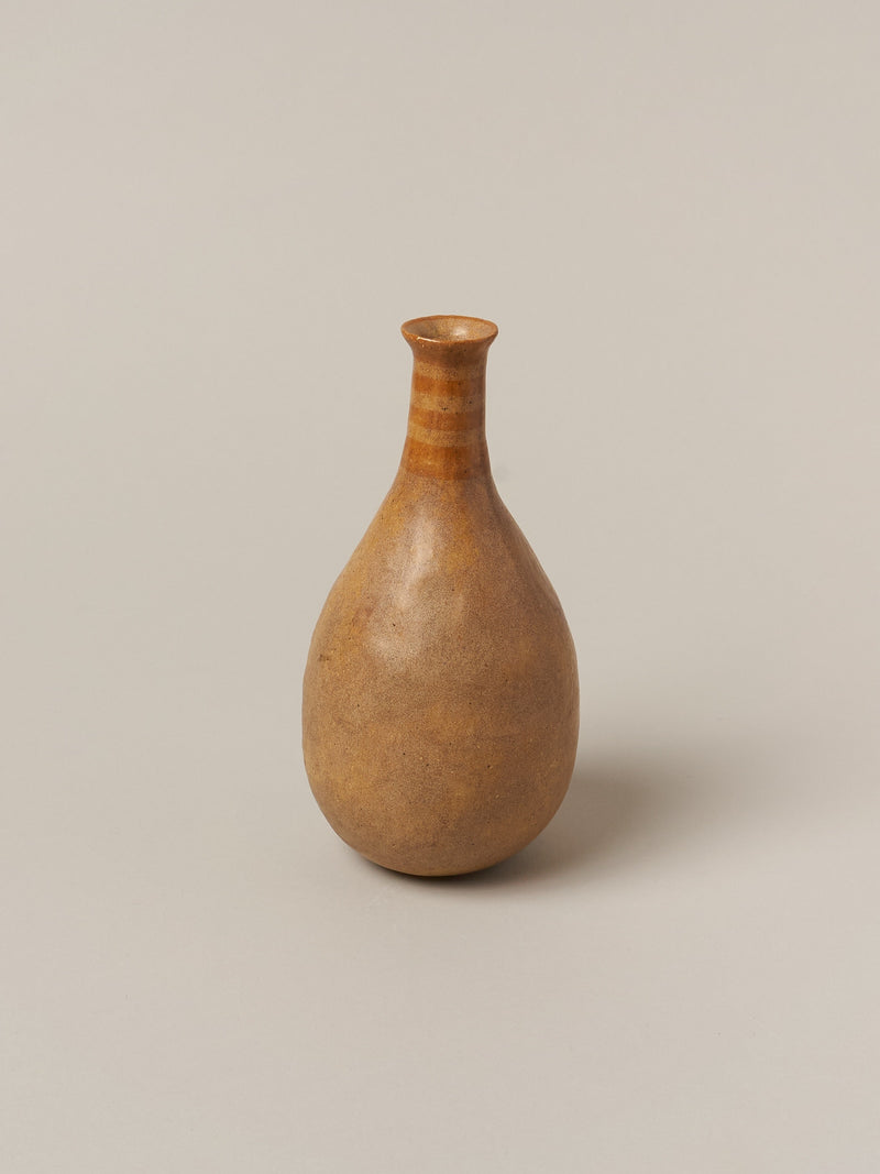 Stoneware Vase with Striped Neck