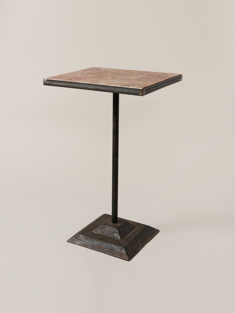 Atrio Vintage - Marble and Iron Pedestal Table