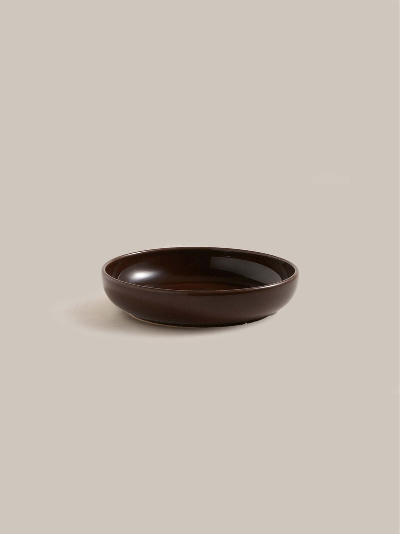 Bilancia Large Flat Bowl | Madder brown