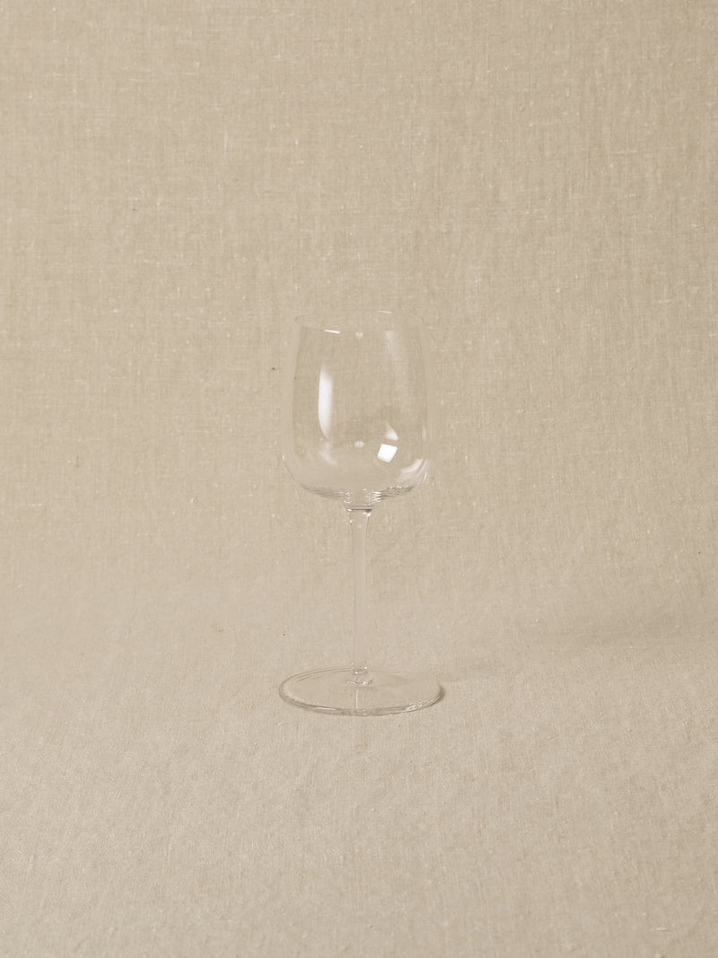 Curved White Wine Glass
