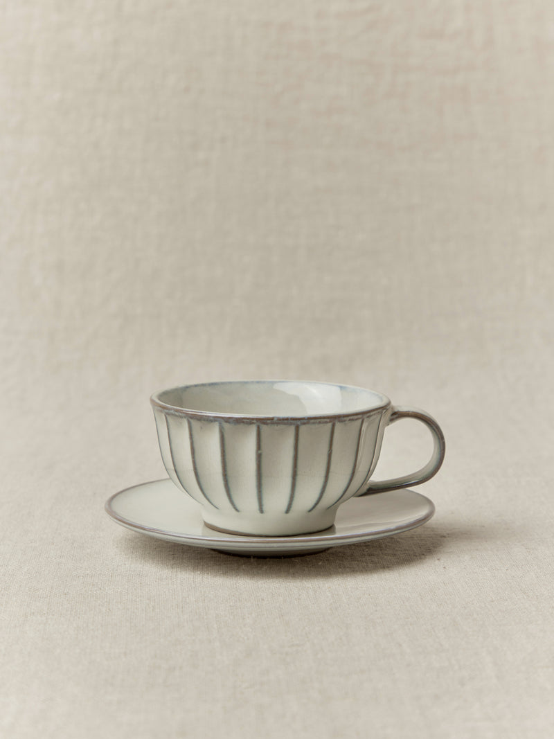 Inku Scalloped Cappuccino Cup and Saucer